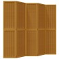 vidaXL Biombo separador de 5 paneles madera maciza paulownia marrón vidaXL Biombo separador de 5 paneles madera maciza paulownia marrón