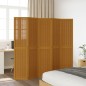 vidaXL Biombo separador de 5 paneles madera maciza paulownia marrón vidaXL Biombo separador de 5 paneles madera maciza paulownia marrón