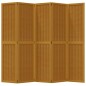 vidaXL Biombo separador de 5 paneles madera maciza paulownia marrón vidaXL Biombo separador de 5 paneles madera maciza paulownia marrón