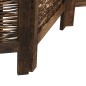 vidaXL Biombo separador de 3 paneles madera paulownia marrón oscuro vidaXL Biombo separador de 3 paneles madera paulownia marrón oscuro