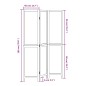 vidaXL Biombo separador de 3 paneles madera paulownia marrón oscuro vidaXL Biombo separador de 3 paneles madera paulownia marrón oscuro