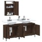 vidaXL Set de muebles baño 3 pzas madera contrachapada roble marrón vidaXL Set de muebles baño 3 pzas madera contrachapada roble marrón