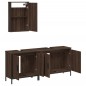 vidaXL Set de muebles baño 3 pzas madera contrachapada roble marrón vidaXL Set de muebles baño 3 pzas madera contrachapada roble marrón