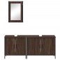 vidaXL Set de muebles baño 3 pzas madera contrachapada roble marrón vidaXL Set de muebles baño 3 pzas madera contrachapada roble marrón