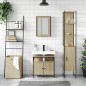 vidaXL Set de muebles de baño 3 pzas madera contrachapada roble Sonoma