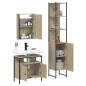 vidaXL Set de muebles de baño 3 pzas madera contrachapada roble Sonoma