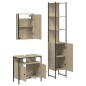 vidaXL Set de muebles de baño 3 pzas madera contrachapada roble Sonoma