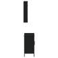 vidaXL Juego de muebles de baño 2 pzas madera contrachapada negro vidaXL Juego de muebles de baño 2 pzas madera contrachapada negro