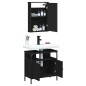 vidaXL Juego de muebles de baño 2 pzas madera contrachapada negro vidaXL Juego de muebles de baño 2 pzas madera contrachapada negro