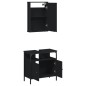 vidaXL Juego de muebles de baño 2 pzas madera contrachapada negro vidaXL Juego de muebles de baño 2 pzas madera contrachapada negro