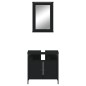 vidaXL Juego de muebles de baño 2 pzas madera contrachapada negro vidaXL Juego de muebles de baño 2 pzas madera contrachapada negro