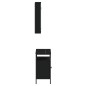 vidaXL Juego de muebles de baño 2 pzas madera contrachapada negro vidaXL Juego de muebles de baño 2 pzas madera contrachapada negro