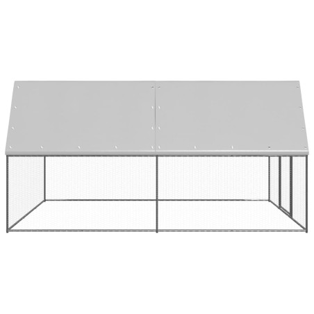 vidaXL Jaula gallinero de exterior de acero galvanizado 3x4x2 m