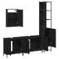 vidaXL Juego de muebles de baño 4 pzas madera contrachapada negro vidaXL Juego de muebles de baño 4 pzas madera contrachapada negro