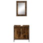 vidaXL Set de muebles baño 2 pzas madera contrachapada roble ahumado vidaXL Set de muebles baño 2 pzas madera contrachapada roble ahumado