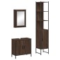 vidaXL Set de muebles baño 3 pzas madera contrachapada roble marrón vidaXL Set de muebles baño 3 pzas madera contrachapada roble marrón