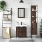 vidaXL Set de muebles baño 3 pzas madera contrachapada roble marrón vidaXL Set de muebles baño 3 pzas madera contrachapada roble marrón