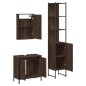 vidaXL Set de muebles baño 3 pzas madera contrachapada roble marrón vidaXL Set de muebles baño 3 pzas madera contrachapada roble marrón