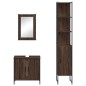 vidaXL Set de muebles baño 3 pzas madera contrachapada roble marrón vidaXL Set de muebles baño 3 pzas madera contrachapada roble marrón
