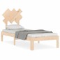 vidaXL Estructura de cama individual con cabecero madera maciza vidaXL Estructura de cama individual con cabecero madera maciza