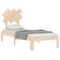 vidaXL Estructura de cama individual con cabecero madera maciza vidaXL Estructura de cama individual con cabecero madera maciza