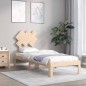 vidaXL Estructura de cama individual con cabecero madera maciza vidaXL Estructura de cama individual con cabecero madera maciza