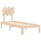 vidaXL Estructura de cama individual con cabecero madera maciza vidaXL Estructura de cama individual con cabecero madera maciza
