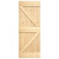 vidaXL Puerta corredera con herrajes madera maciza de pino 70x210 cm vidaXL Puerta corredera con herrajes madera maciza de pino 70x210 cm