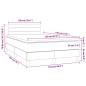 vidaXL Cama box spring con colchón y luces LED tela negro 120x190 cm