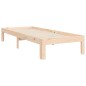 vidaXL Estructura de cama individual con cabecero madera maciza vidaXL Estructura de cama individual con cabecero madera maciza
