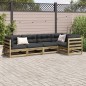 vidaXL Juego de sofás de jardín 5 piezas madera de pino impregnada vidaXL Juego de sofás de jardín 5 piezas madera de pino impregnada