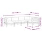 vidaXL Set de sofás jardín 5 pzas con cojines madera pino marrón cera vidaXL Set de sofás jardín 5 pzas con cojines madera pino marrón cera