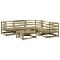 vidaXL Juego de sofás de jardín 6 piezas madera de pino impregnada vidaXL Juego de sofás de jardín 6 piezas madera de pino impregnada