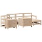 vidaXL Juego de sofás de jardín 7 piezas madera maciza de pino vidaXL Juego de sofás de jardín 7 piezas madera maciza de pino