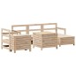 vidaXL Juego de sofás de jardín 7 piezas madera maciza de pino vidaXL Juego de sofás de jardín 7 piezas madera maciza de pino