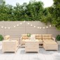 vidaXL Juego de sofás de jardín 7 piezas madera maciza de pino vidaXL Juego de sofás de jardín 7 piezas madera maciza de pino
