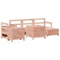 vidaXL Juego de sofás de jardín 7 pzas madera maciza de abeto Douglas