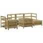 vidaXL Juego de sofás de jardín 7 pzas madera de pino impregnada vidaXL Juego de sofás de jardín 7 pzas madera de pino impregnada