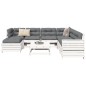 vidaXL Juego de sofás de jardín 8 pzas madera maciza de pino blanco vidaXL Juego de sofás de jardín 8 pzas madera maciza de pino blanco
