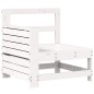 vidaXL Juego de sofás de jardín 8 pzas madera maciza de pino blanco vidaXL Juego de sofás de jardín 8 pzas madera maciza de pino blanco
