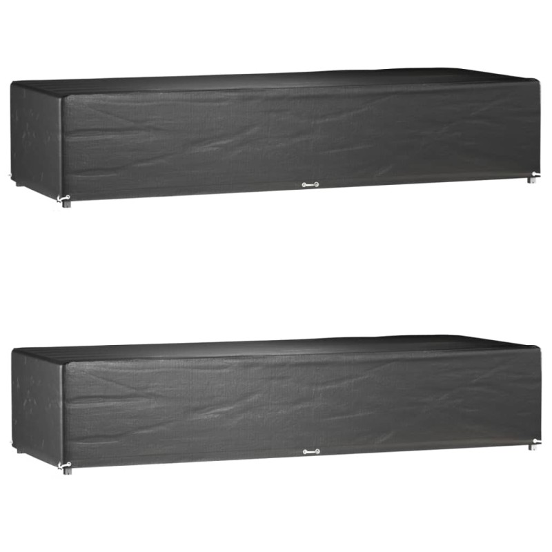 vidaXL Fundas para tumbonas 2 uds 12 ojales polietileno 205x75x40 cm vidaXL Fundas para tumbonas 2 uds 12 ojales polietileno 205x75x40 cm