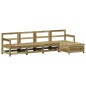 vidaXL Juego de sofás de jardín 5 piezas madera de pino impregnada vidaXL Juego de sofás de jardín 5 piezas madera de pino impregnada