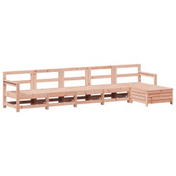 vidaXL Juego de sofás de jardín 6 pzas madera maciza de abeto Douglas