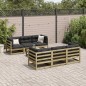 vidaXL Juego de sofás de jardín 7 pzas madera de pino impregnada vidaXL Juego de sofás de jardín 7 pzas madera de pino impregnada