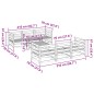 vidaXL Juego de sofás de jardín 7 pzas madera maciza pino marrón cera vidaXL Juego de sofás de jardín 7 pzas madera maciza pino marrón cera