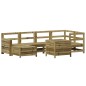 vidaXL Juego de sofás de jardín 7 pzas madera de pino impregnada vidaXL Juego de sofás de jardín 7 pzas madera de pino impregnada