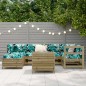 vidaXL Juego de sofás de jardín 7 pzas madera de pino impregnada vidaXL Juego de sofás de jardín 7 pzas madera de pino impregnada