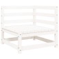 vidaXL Juego de sofás de jardín 9 pzas madera maciza de pino blanco vidaXL Juego de sofás de jardín 9 pzas madera maciza de pino blanco