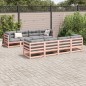 vidaXL Juego de sofás de jardín 9 pzas madera maciza de abeto Douglas vidaXL Juego de sofás de jardín 9 pzas madera maciza de abeto Douglas