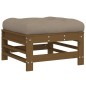vidaXL Juego muebles jardín 6 pzas y cojines madera maciza marrón miel